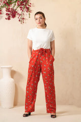 Sprinkles Stitched 1 Piece Summer Bottoms Kids Suit-Mod Floral Print Wide Leg Trouser
