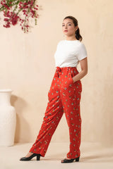 Sprinkles Stitched 1 Piece Summer Bottoms Kids Suit-Mod Floral Print Wide Leg Trouser