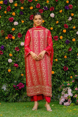 Dhaga Stitched 3 Piece Formals Suit-Gulaab