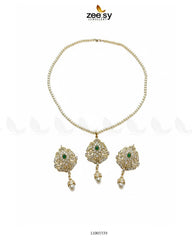 NECKLACE-0728 Green - Zeesy Jewellery