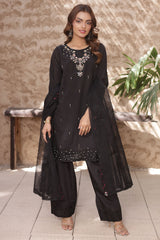 Gul Riaz By Fatima Nehal Stitched 3 Piece Luxury Festive Suit-GRF-03-Black