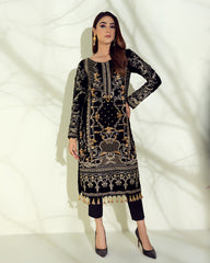 Gulaal Unstitched 3 Piece Velvet Wedding Edition'2020-Perles Embroidered Velvet 2 Piece Suit GV-01