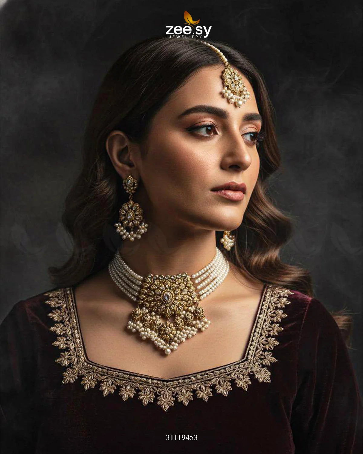 Compass Choker Set - Zeesy Jewellery