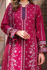 Kaavish By Farasha Unstitched 3 Piece Eid Festive Lawn Collection'2024-01-Garnet Glam