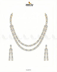 Golden Frost Glimmer Necklace Set