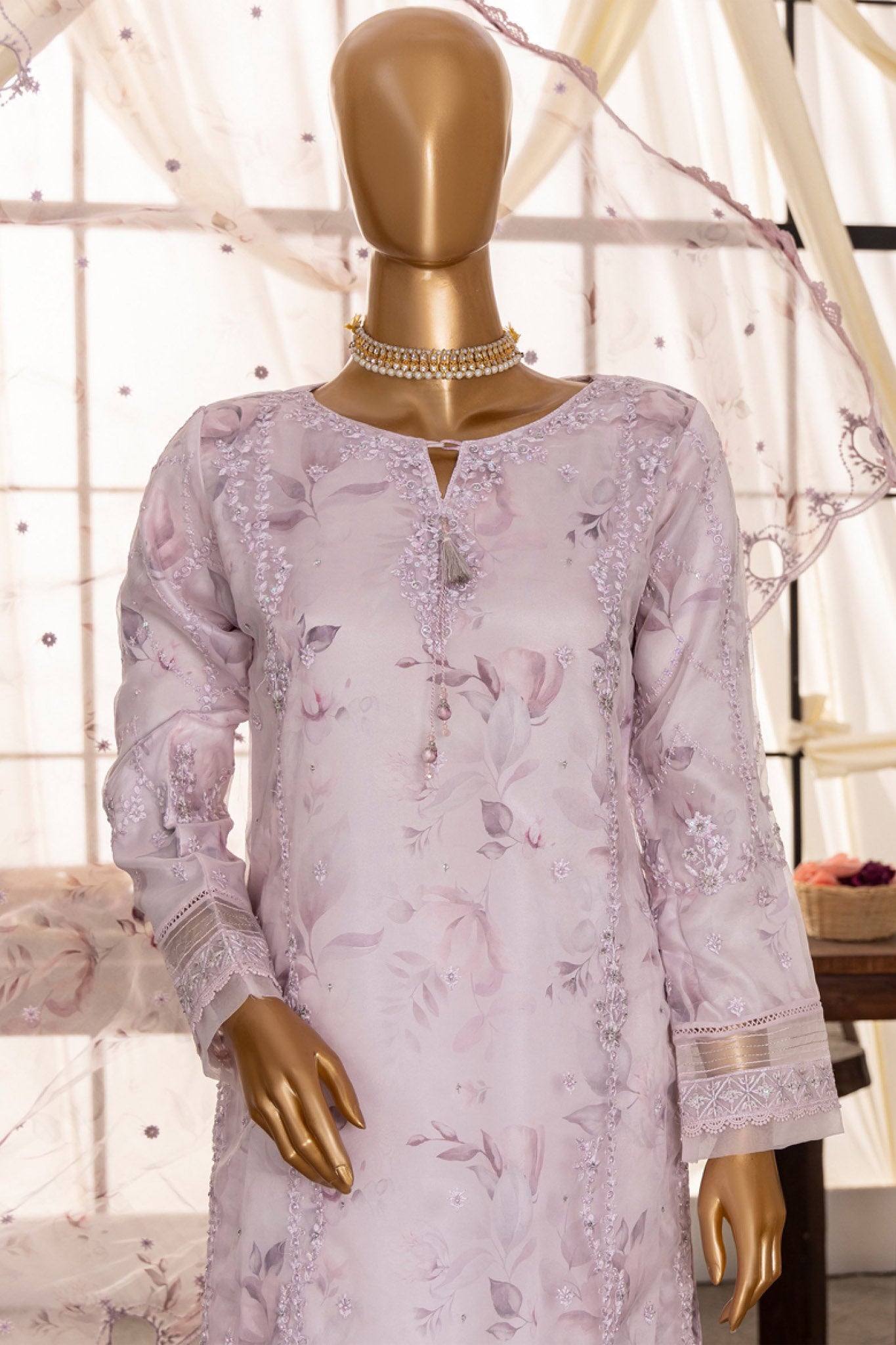 Shaahkaar By HZ Stitched 3 Piece Printed & Emb Formals Vol-03 Collection'2024-HZK-143-Lilac