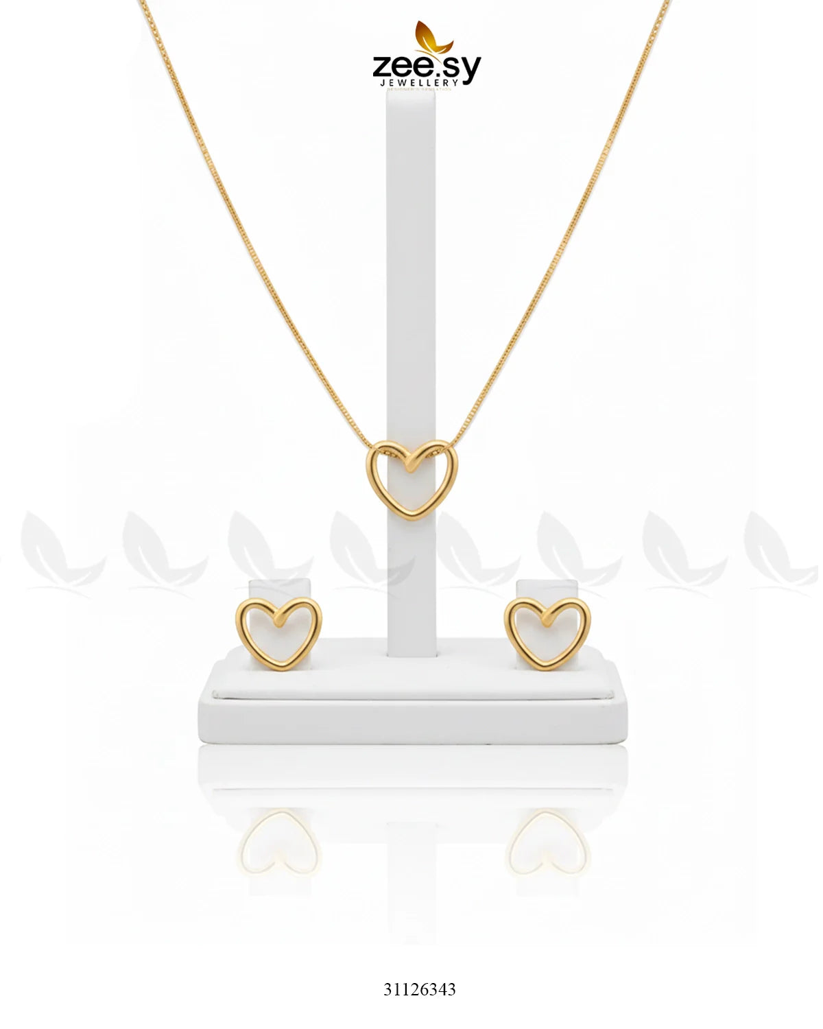 Hallow Heart Pendant Set - Zeesy Jewellery
