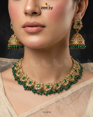 Zeesy-Heritage Stone Beads Necklace Set