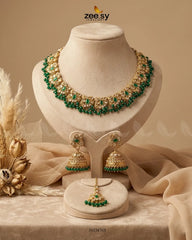 Zeesy-Heritage Stone Beads Necklace Set