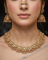 Zeesy-Heritage Stone Beads Necklace Set
