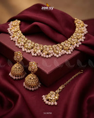 Zeesy-Heritage Stone Beads Necklace Set