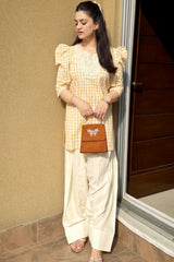 Urban Cut Stitched 2 Piece Cotton Embroidered Co- Ord Set with Farshi Salwar