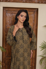 Madiha Gohar Stitched 2 Piece Suit-RAHA Olive