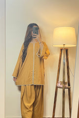 Urban Cut 2 Piece Lawn Embellished Co- Ord Set with Farshi Shalwar