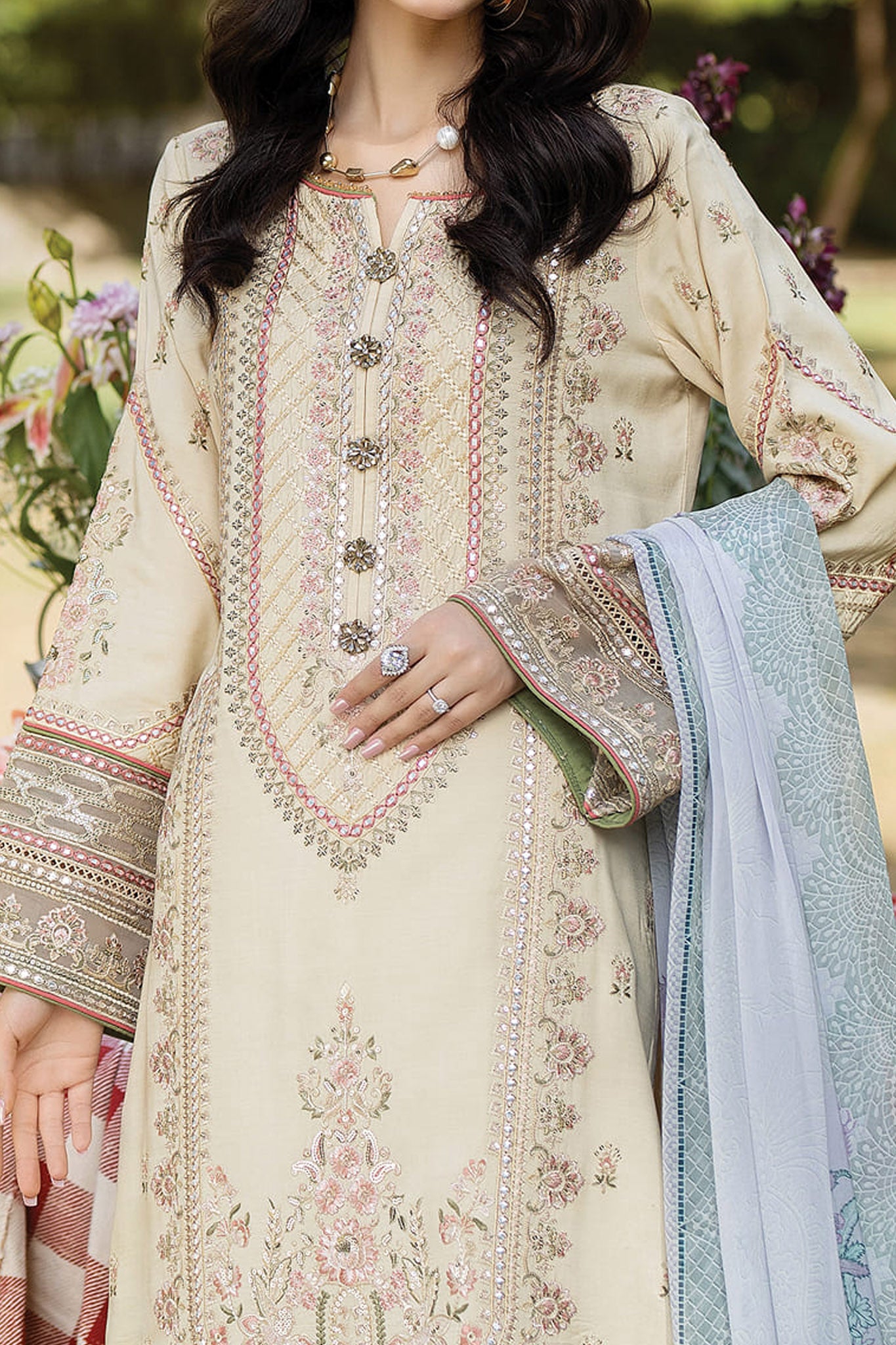 Jaan-E-Adaa By Imrozia Unstitched 3 Piece Luxury Emb Lawn Collection'2024-IPL-01-Manan
