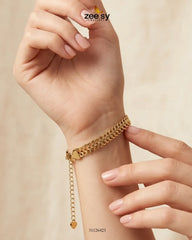 Zeesy-Imperial Double Curb Bracelet