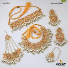 Iris Bridal-0138 Champagne Pearl - Zeesy Jewellery