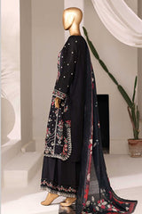 Bin Saeed Stitched 3 Piece Luxury Jacquard Vol-01 Suit-JAQ-2927-BLACK