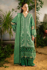 Kaia by Mahnur Unstitched 3 Piece Emb Winter Suit-K-05