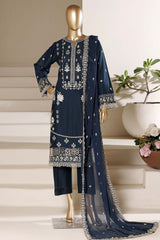 Sada Bahar Stitched 3 Piece Luxury Emb Festive Vol-06 Suit-LEL6-MK-2516-BLUE