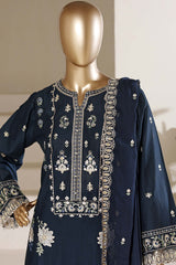 Sada Bahar Stitched 3 Piece Luxury Emb Festive Vol-06 Suit-LEL6-MK-2516-BLUE