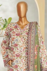 Bin Saeed Stitched 3 Piece Exclusive Printed Lawn Vol-01 Suit-LSM-2620 SKIN