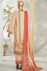 Bin Saeed Stitched 3 Piece Exclusive Printed Lawn Vol-01 Suit-LSM-2625 SKIN