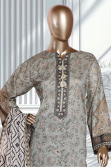 Bin Saeed Stitched 3 Piece Exclusive Printed Lawn Vol-01 Suit-LSM-2678 GREEN