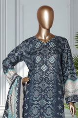 Bin Saeed Stitched 3 Piece Exclusive Printed Lawn Vol-02 Suit-LSM-2797-BLACK