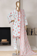 Bin Saeed Stitched 3 Piece Exclusive Printed Lawn Vol-03 Suit-LSM-2801-FROZI