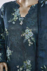 Bin Saeed Stitched 3 Piece Exclusive Printed Lawn Vol-09 Suit-LSM-2920-Navy Blue
