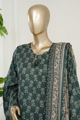 Bin Saeed Stitched 3 Piece Exclusive Printed Lawn Vol-10 Suit-LSM-2970-GREEN