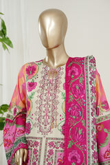 Bin Saeed Stitched 3 Piece Exclusive Printed Lawn Vol-10 Suit-LSM-2975-PEACH