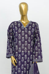 Bin Saeed Stitched 3 Piece Exclusive Printed Lawn Vol-12 Suit-LSM-3166-BLUE