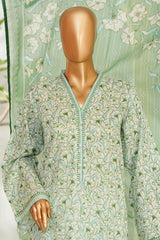 Bin Saeed Stitched 3 Piece Exclusive Printed Lawn Vol-01 Suit-LSM-2597 PISTA