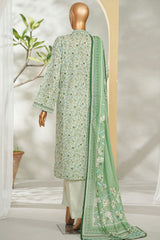 Bin Saeed Stitched 3 Piece Exclusive Printed Lawn Vol-01 Suit-LSM-2597 PISTA