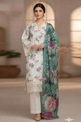 Dr Haris Unstitched 3 Piece Printed Lawn Vol-01 Suit-DRP-007