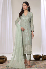 Aura By Soghat Unstitched 3 Piece Luxury Chiffon Formals Suit-Lenora