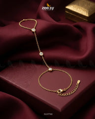 Zeesy-Luxe Bezel Finger Bracelet