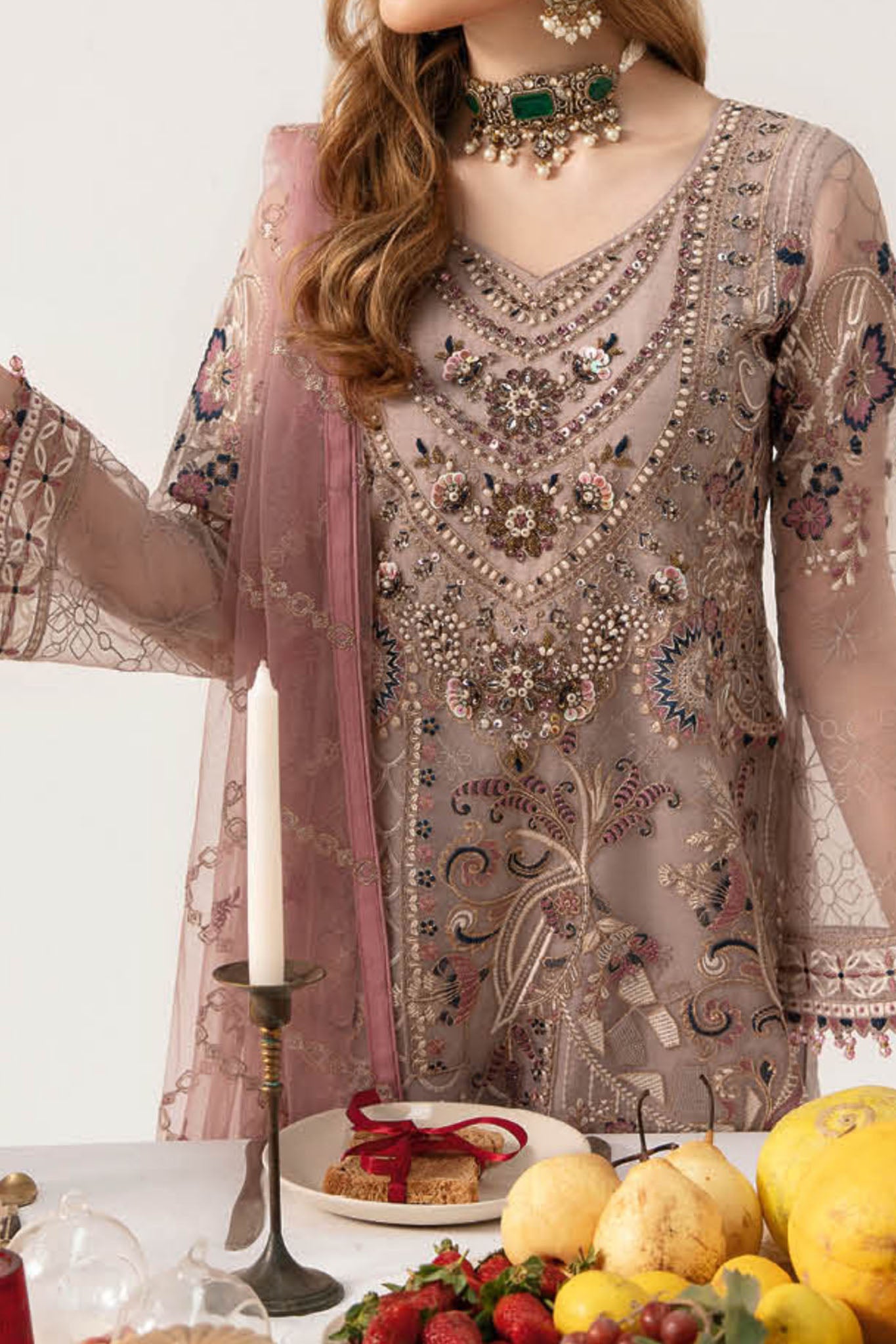 Minhal By Ramsha Unstitched 3 Piece Formals Vol-11 Collection'2024-M-1110