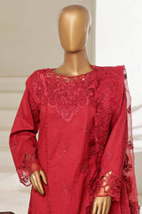 Sada Bahar Stitched 3 Piece Luxury Emb Spring Vol-05 Suit-MK-43-Maroon
