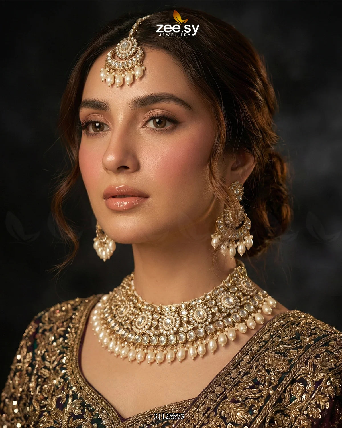 Magnificat Wide Gilded Bridal Set - Zeesy Jewellery