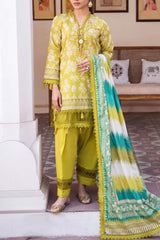 Mausummery Unstitched 3 Piece Spring Summer Lawn Vol-01 Collection'2024-Marigold