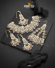 Maryam Bridal Set Mint Pink - Zeesy Jewellery
