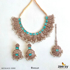 NECKLACE-0966 Mint Green - Zeesy Jewellery