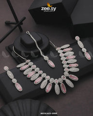 NECKLACE-0995 Pink - Zeesy Jewellery
