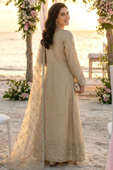 Noorma Kaamal Stitched 3 Piece Emb Raw Silk Suit-NK-RSE-01