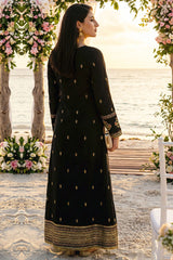 Noorma Kaamal Stitched 3 Piece Emb Raw Silk Suit-NK-RSE-06
