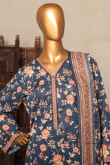 Bin Saeed Stitched 3 Piece Exc Printed Lawn Vol-04 Drop-02 Suit-NSM-2330-Blue