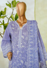 Bin Saeed Stitched 3 Piece Luxury White & White Emb Suit-NSM-2533 MOVE